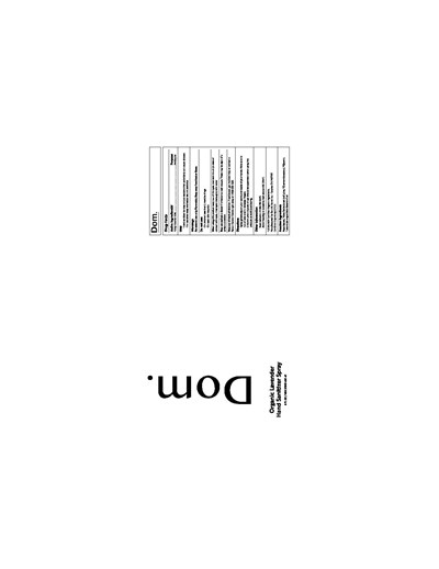 Label (Dom (8 Fl Oz Lavender) Bottle Page 001)